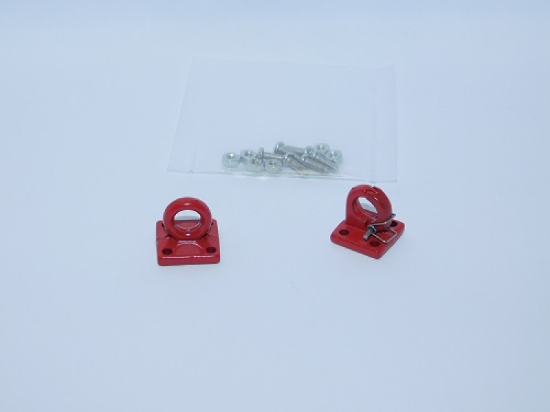 R.A Products Klemm-Ring- und Schleppseil-sen-Haken Metall 1:10 1Paar rot